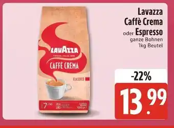 E-Center Lavazza caffè crema oder espresso Angebot