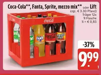 E-Center Coca-cola coca-cola, fanta, sprite, mezzo mix oder lift Angebot