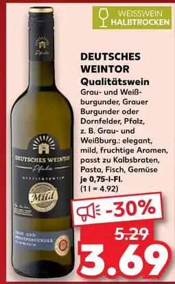 Kaufland Deutsches weintor grau- und weißburgunder oder grauer burgunder oder dornfelder Angebot