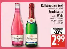 E-Center Rotkäppchen sekt auch alkoholfrei, fruchtsecco oder wein Angebot