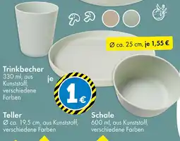 TEDi Trinkbecher oder teller oder schale Angebot