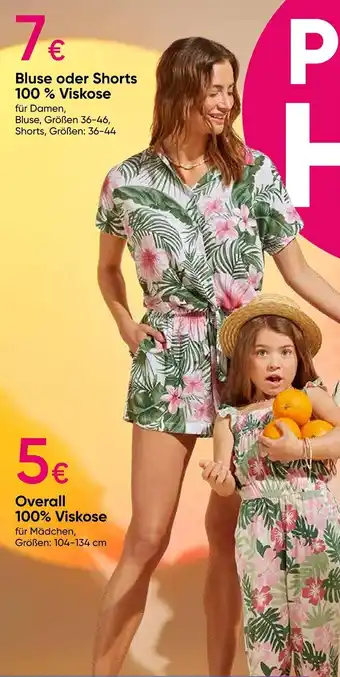 PEPCO Bluse oder shorts für damen oder overall für mädchen Angebot