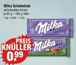 V Markt Milka schokolade Angebot