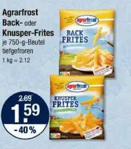 V Markt Agrarfrost back- oder knusper-frites Angebot