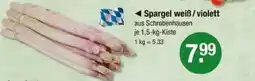 V Markt Spargel weiß / violett Angebot