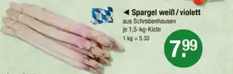 V Markt Spargel weiß / violett Angebot