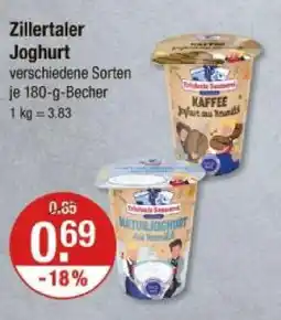 V Markt Zillertaler joghurt Angebot