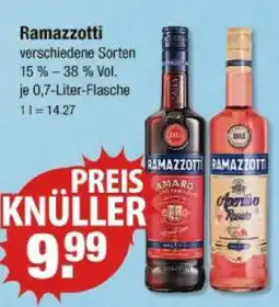 V Markt Ramazzotti amaro oder aperitivo rosato Angebot