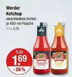 V Markt Werder tomaten ketchup oder curry ketchup Angebot