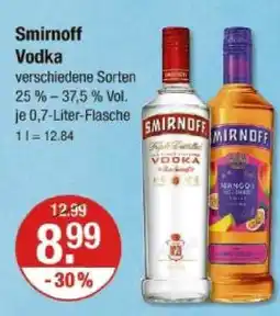 V Markt Smirnoff vodka Angebot