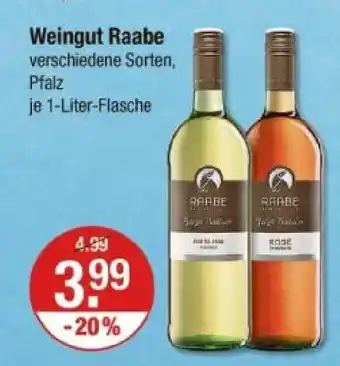 V Markt Weingut raabe weißwein oder rosé Angebot