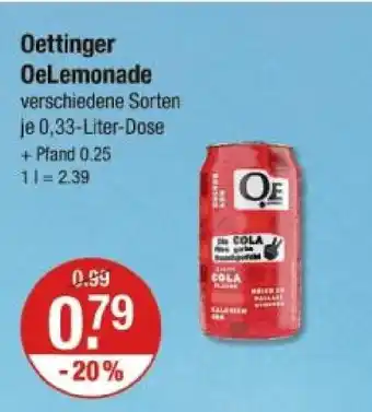 V Markt Oettinger oelemonade Angebot