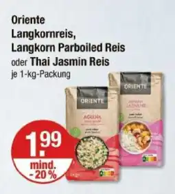 V Markt Oriente langkornreis, langkorn parboiled reis oder thai jasmin reis Angebot
