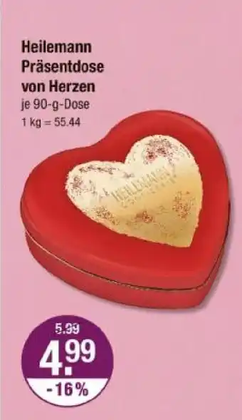 V Markt Heilemann präsentdose von herzen Angebot
