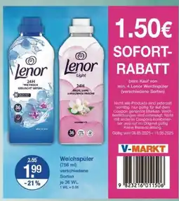 V Markt Lenor weichspüler Angebot