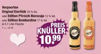 V Markt Verpoorten original eierlikör oder edition pfirsich maracuja oder edition bombardino Angebot