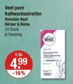 V Markt Veet pure kaltwachsstreifen Angebot
