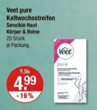 V Markt Veet pure kaltwachsstreifen Angebot
