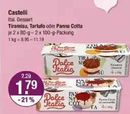 V Markt Castelli tiramisu, tartufo oder panna cotta Angebot