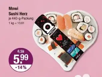 V Markt Mowi sushi herz Angebot