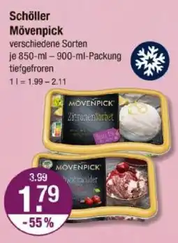 V Markt Schöller mövenpick zitronensorbet oder schwarzwälder Angebot