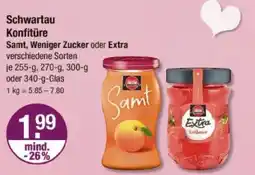 V Markt Schwartau samt, weniger zucker oder extra Angebot