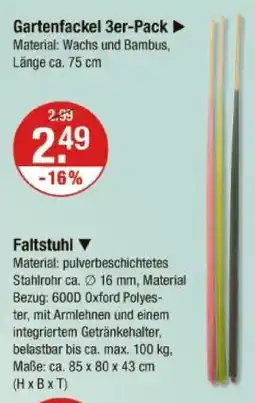 V Markt Gartenfackel Angebot