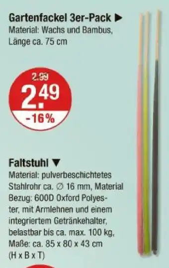 V Markt Gartenfackel Angebot