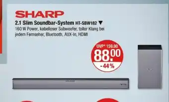 V Markt Sharp 2.1 slim soundbar-system ht-sbw182 Angebot