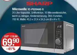 V Markt Sharp mikrowelle yc-pg204ae-s Angebot