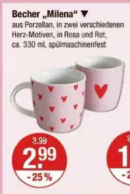 V Markt Becher „milena“ Angebot