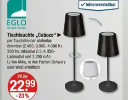 V Markt Eglo tischleuchte cabozo Angebot