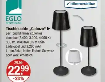 V Markt Eglo tischleuchte cabozo Angebot