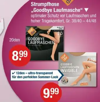 V Markt Nur die strumpfhose goodbye laufmasche Angebot