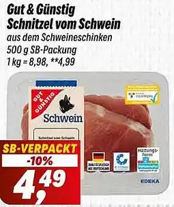 Simmel Gut & Günstig Schnitzel vom Schwein Angebot