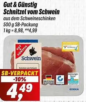 Simmel Gut & Günstig Schnitzel vom Schwein Angebot