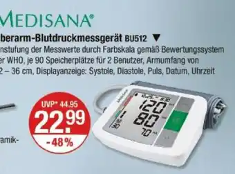 V Markt Medisana oberarm-blutdruckmessgerät Angebot