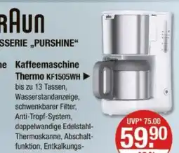 V Markt Braun kaffeemaschine thermo kf1505wh Angebot