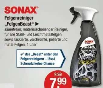V Markt Sonax felgenreiniger felgenbeast Angebot