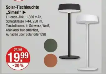 V Markt Solar-tischleuchte simeri Angebot