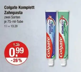 V Markt Colgate komplett zahnpasta Angebot