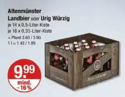 V Markt Altenmünster landbier oder urig würzig Angebot
