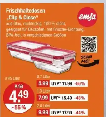 V Markt Emsa frischhaltedosen clip & close Angebot