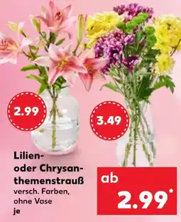 Kaufland Lilien- oder chrysanthemenstrauß Angebot