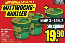 B1 Discount Baumarkt Rasen-Dünger mit Eisen Angebot