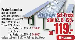 B1 Discount Baumarkt Festzeltgarnitur Angebot