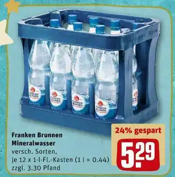 REWE Franken brunnen mineralwasser Angebot
