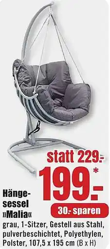 B1 Discount Baumarkt Hängesessel Malia Angebot