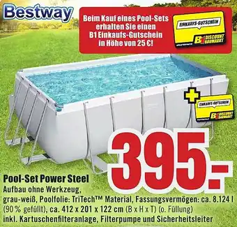 B1 Discount Baumarkt Bestway Pool-Set Power Steel Angebot