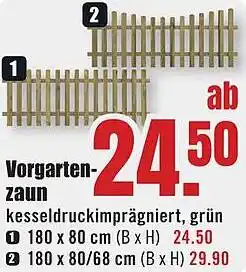 B1 Discount Baumarkt Vorgartenzaun Angebot